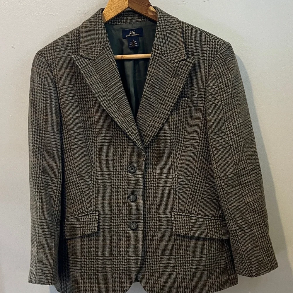 Brooks Brothers Plaid Blazer dark academia vibes - Picture 4 of 6